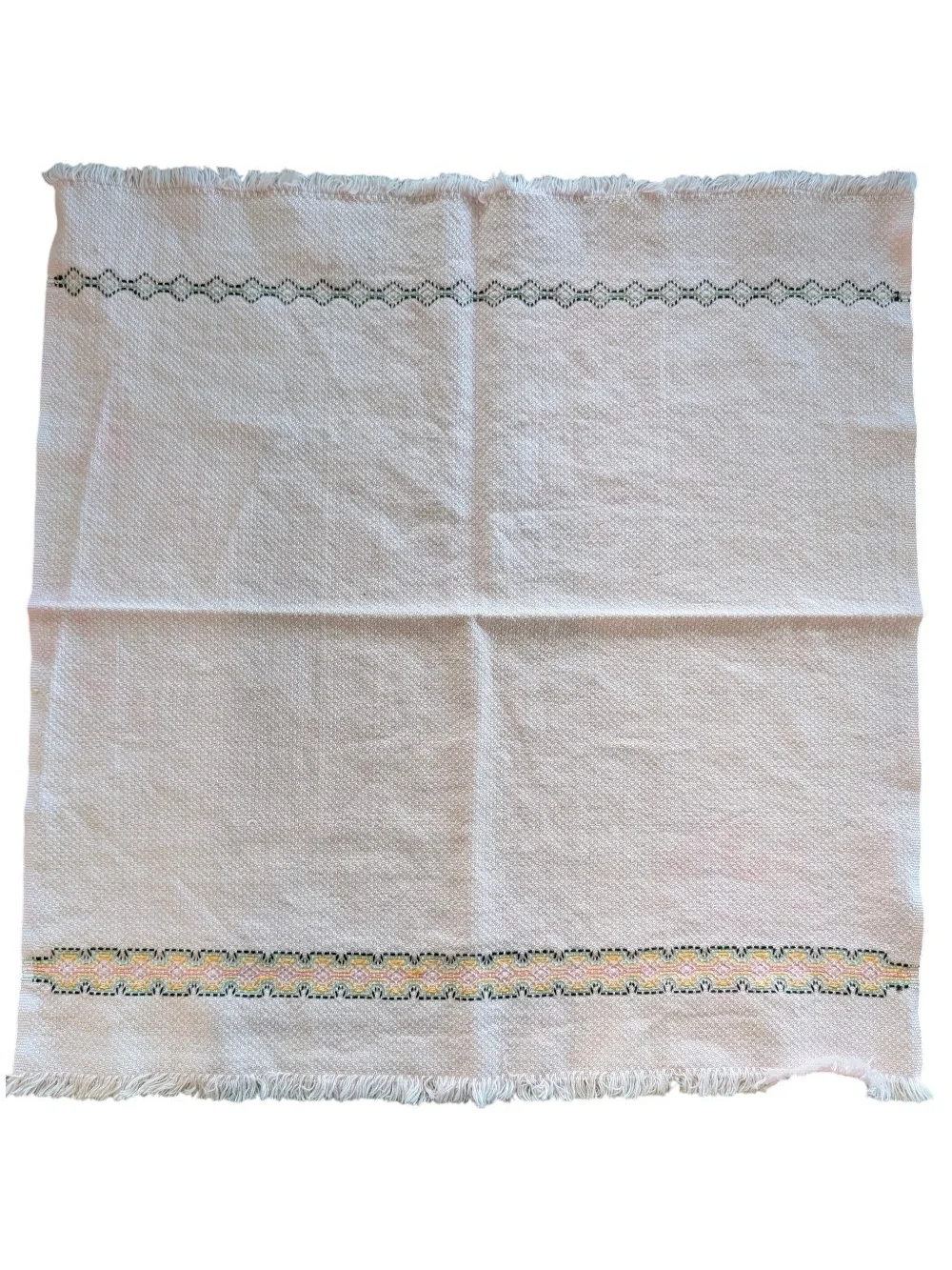 Set of four vintage huck embroidery towels